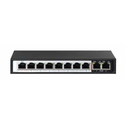 Switch PoE Extralink CERES, 8x 100Mb/s PoE/PoE+, 2x RJ45 Uplink 100Mb/s, 96W - Imagen 2