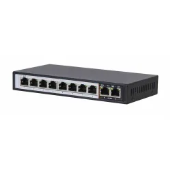Switch PoE Extralink CERES, 8x 100Mb/s PoE/PoE+, 2x RJ45 Uplink 100Mb/s, 96W - Imagen 4
