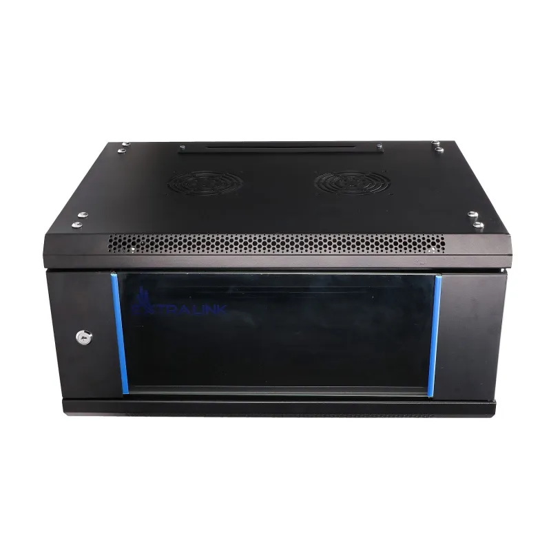 Závěsný rackový kabinet Extralink 4U 600x450 Černý - Obrázek 2