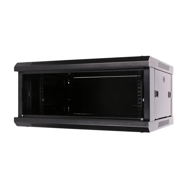 Extralink 4U 600x450 Black Wall-Mounted Rack Cabinet - Image 6