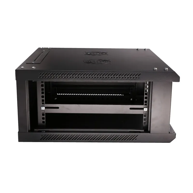 Extralink 4U 600x600 Black Wall-Mounted Rack Cabinet - Image 8