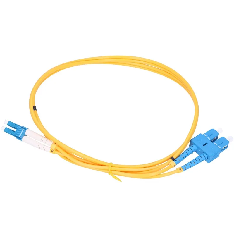 Extralink SC/UPC-LC/UPC Patchkabel, PVC, Einkern, Duplex, G652D, 3mm, 3m - Bild 2