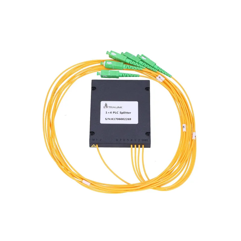 Splitter Extralink 1:4 PLC SC/APC, 2,0mm, 1,5m, G657A, ABS Modul
