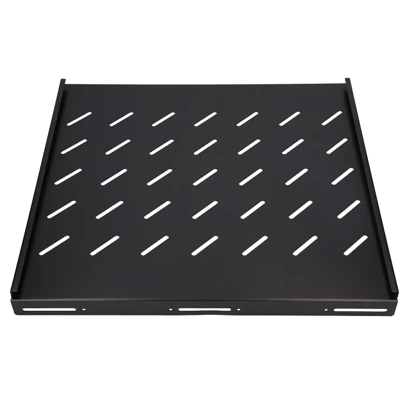 Extralink 1U 500mm Czarna | Półka | 19", 502 x 472mm, mocowana punktowo, do szaf o głębokości 800mm - Zdjęcie 2