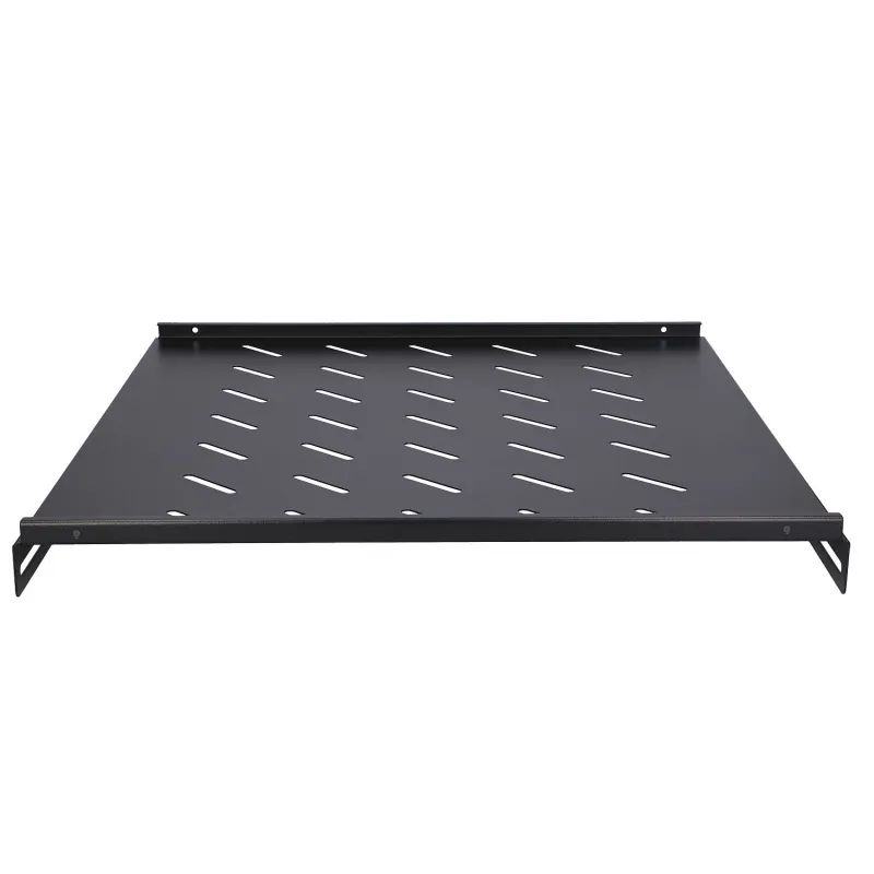 Extralink 1U 500mm Siyah Raf, 19", 502 x 472mm, Nokta Montajlı 800mm Derinliğinde Raflar için - Görsel 5