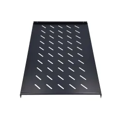 Prateleira Extralink 1U 750mm Preta, 19", 752 x 472mm, Montagem Pontual, para Armários de 1000mm de Profundidade - Imagem 2