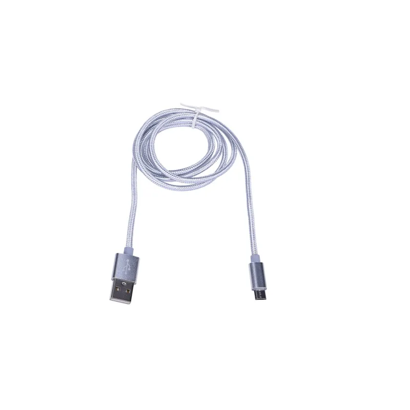 Cavo MicroUSB Extralink per Smartphone ANDROID, 2A, Lunghezza 1M, Rinforzato con Treccia, Argento - Immagine 4