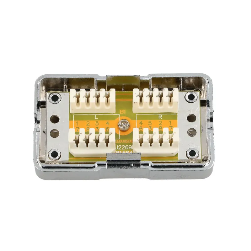 Caja de conexión Extralink CAT6 STP, conector en barril, plateada - Imagen 4