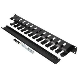 Extralink | Organizer kabli | 1U 19" z metalową osłoną - Zdjęcie 5