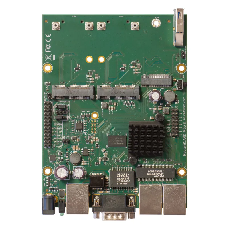 Router MikroTik RBM33G, 3x RJ45 1000Mb/s, 2x miniPCI-e, 1x USB, 1x microSD, 1x M.2