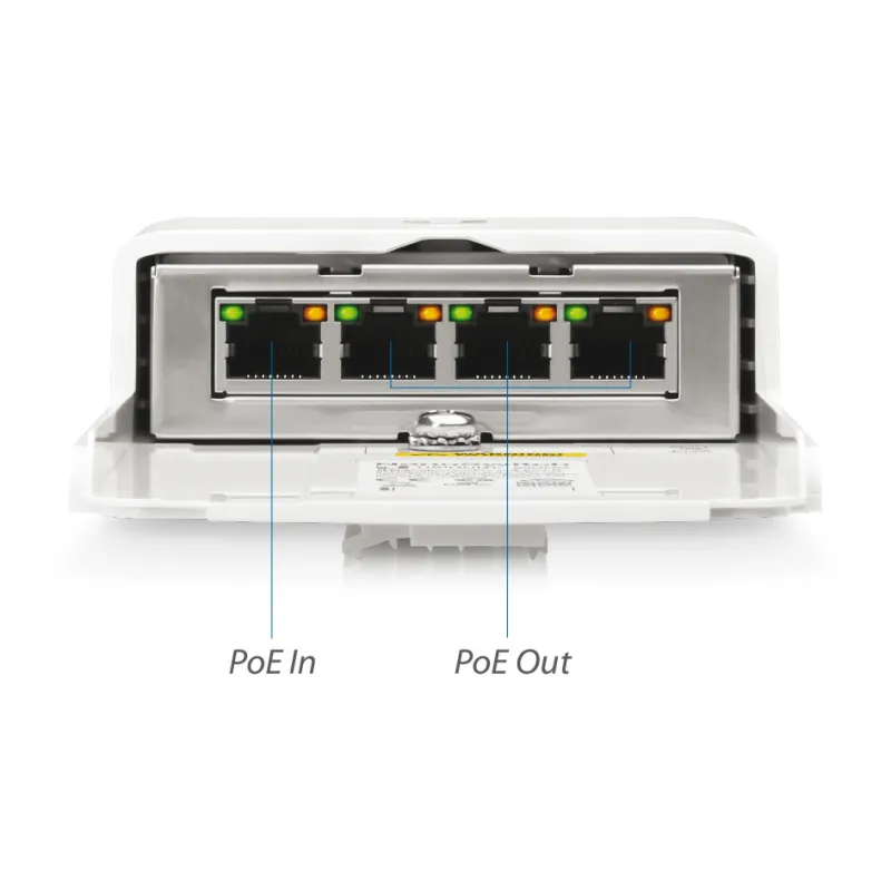 Switch Ubiquiti N-SW, NanoSwitch, 4x RJ45 1000Mb/s PoE Passivo, Esterna - Immagine 2