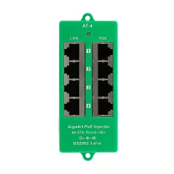Inyector PoE Gigabit Extralink de 4 Puertos, Activo, 4 Puertos Gigabit 802.3at/af, Modo A - Imagen 4