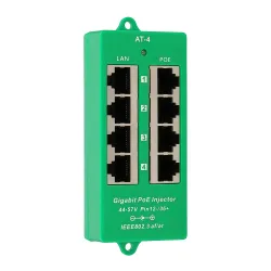 Inyector PoE Gigabit Extralink de 4 Puertos, Activo, 4 Puertos Gigabit 802.3at/af, Modo A - Imagen 5