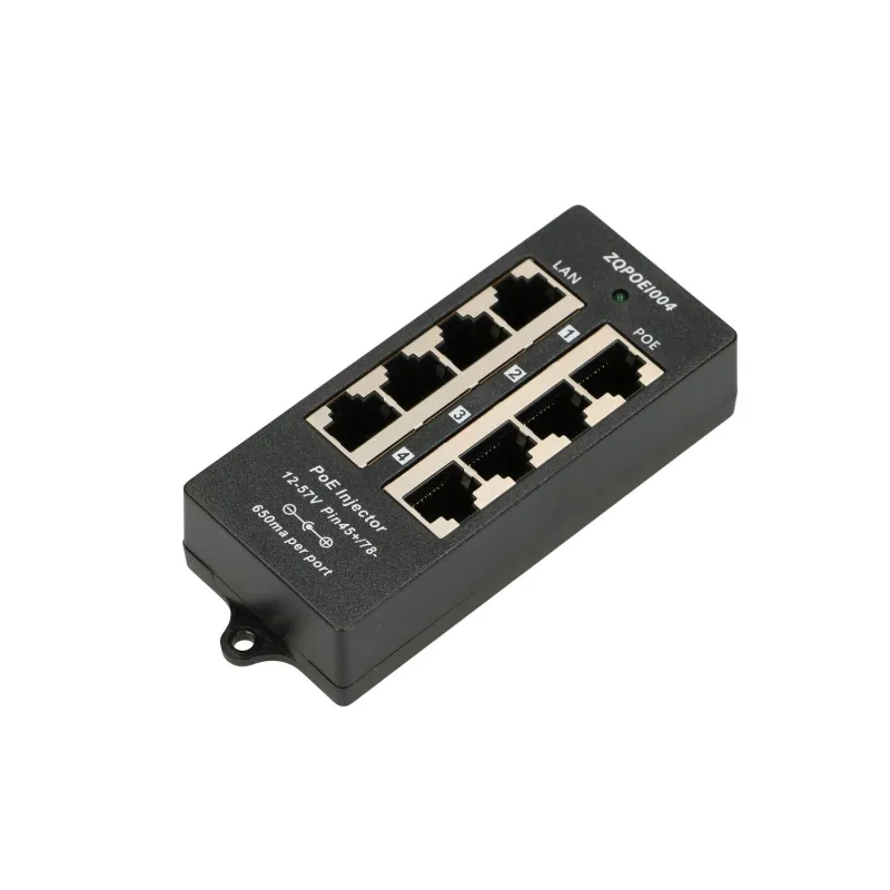 PoE injektor Extralink 4-portový, 4x 100Mb/s RJ45 - Obrázek 2
