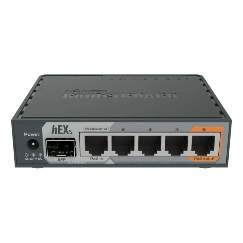 MikroTik hEX S | Router | RB760IGS, 5x RJ45 1000Mb/s, 1x SFP, 1x USB - Zdjęcie 2