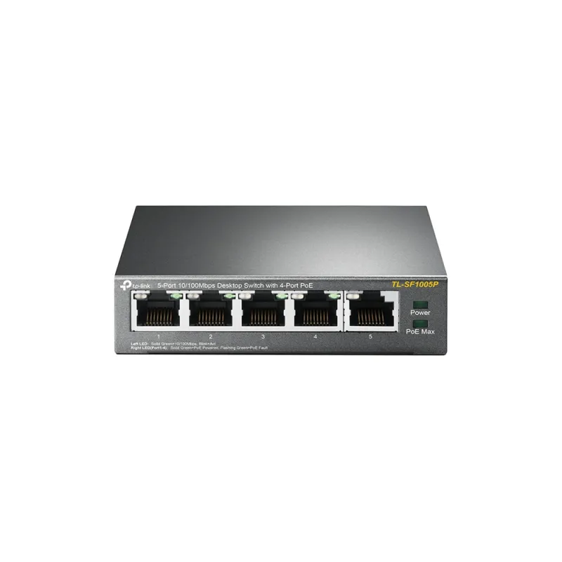 Switch TP-Link TL-SF1005P, 5x RJ45 100Mb/s, 4x PoE, 58W