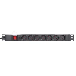 Regleta de alimentación Extralink EXPDU7EU SW, 19" 1U, 7 enchufes EU, con interruptor, 2m - Imagen 6