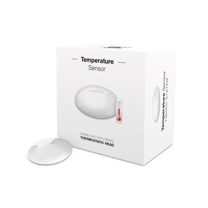 Sensore di Temperatura Fibaro FGBRS-001, Intervallo 0-40°C, Precisione 0.5°C