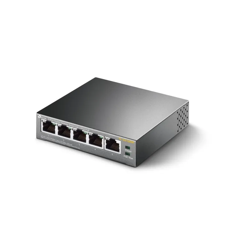 Conmutador TP-Link TL-SG1005P, 5x RJ45 1000Mb/s, 4x PoE, Escritorio - Imagen 2