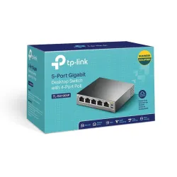 Коммутатор TP-Link TL-SG1005P, 5x RJ45 1000Mb/s, 4x PoE, Настольный - Изображение 3