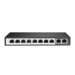 Extralink PERSES PoE Switch, 8x Gigabit PoE/PoE+, 2x Gigabit RJ45 Uplink, 96W - Bild 2