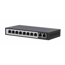 Extralink PERSES PoE Switch, 8x Gigabit PoE/PoE+, 2x Gigabit RJ45 Uplink, 96W - Bild 3