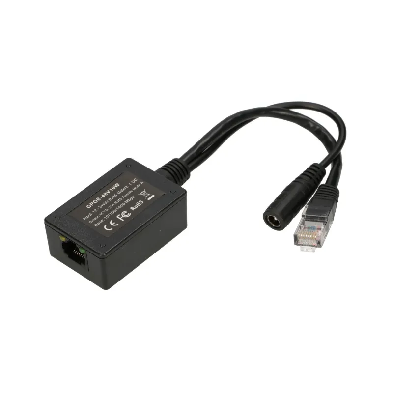 Extralink PoE Inverter 1 Port, Input 1x 1000Mb/s RJ45/Jack 10-30V, Output 48V - Image 2