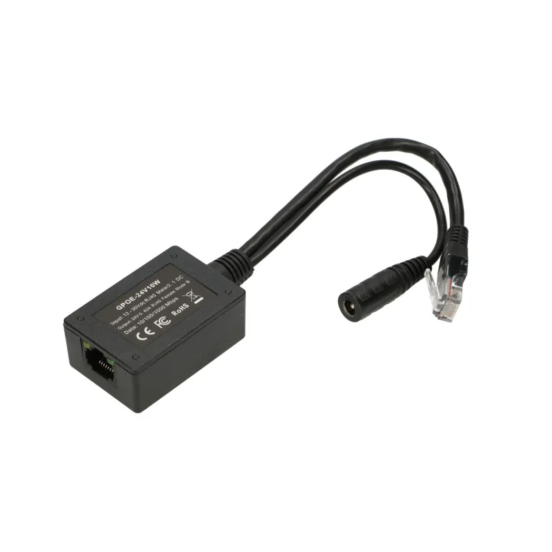 Extralink 1 Portowy | Inwerter PoE | Wejście 1x 1000Mb/s RJ45/Jack 10-24V, Wyjście 24V - Zdjęcie 2