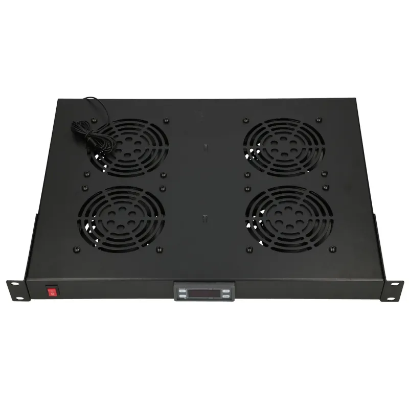 Panel de Ventiladores Extralink, 19", 4 Ventiladores, para Armarios de Pie, con Termostato - Imagen 2
