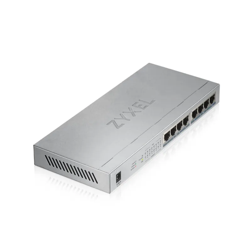 Zyxel GS1008-HP Anahtarı, 8x RJ45 1000Mb/s, 8x PoE, 60 W, yönetilmeyen - Görsel 4