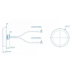 Antenna LTE Teltonika 003R-00252, Montaggio su Tetto con Connettori SMA, COMBO MIMO - Immagine 4
