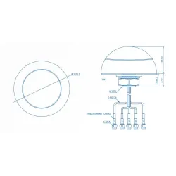 Комбинированная антенна Teltonika 003R-00253, MIMO LTE/GPS/WIFI, для крыши - Изображение 4