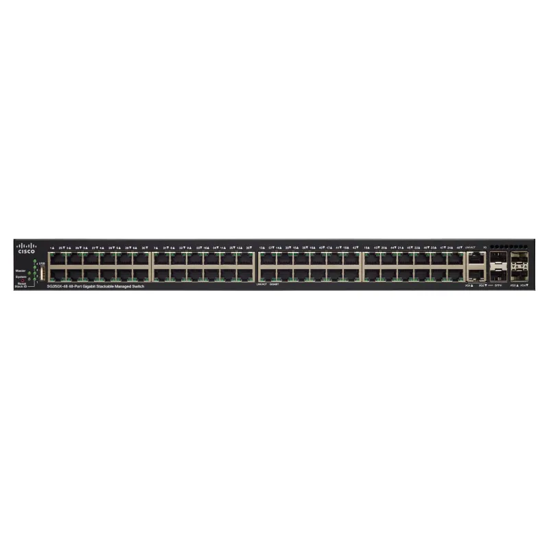 Switch Cisco SG350X-48, 48x Gigabit RJ45, 2x 10G Combo (RJ45/SFP+), 2x SFP+, impilabile - Immagine 2