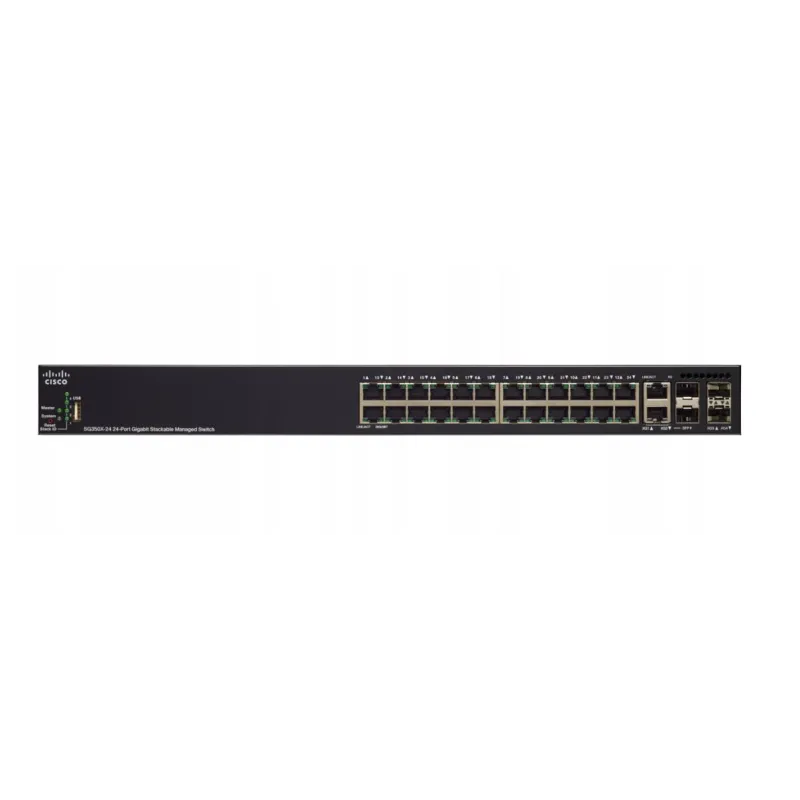 Коммутатор PoE Cisco SG350X-24P, 24x Gigabit RJ45 PoE, 2x 10G Combo (RJ45/SFP+), 2x SFP+, 192W PoE, Стекрируемый - Изображение 2