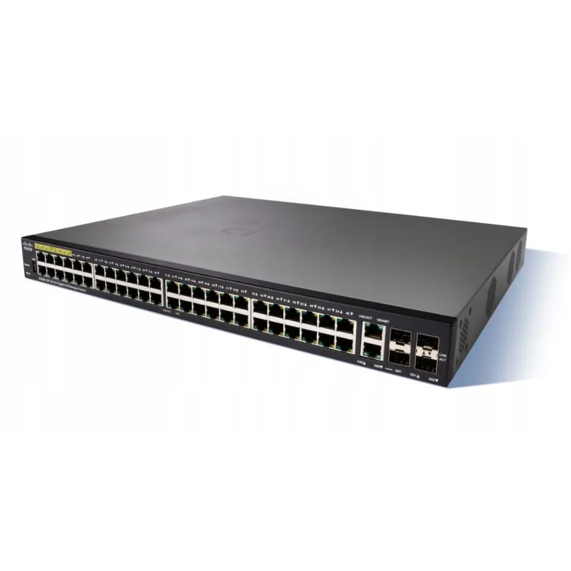 Switch PoE Cisco SG350-52P, 48x 1000Mb/s PoE, 375W, 2x Combo (RJ45/SFP) + 2x SFP, Gestito - Immagine 2