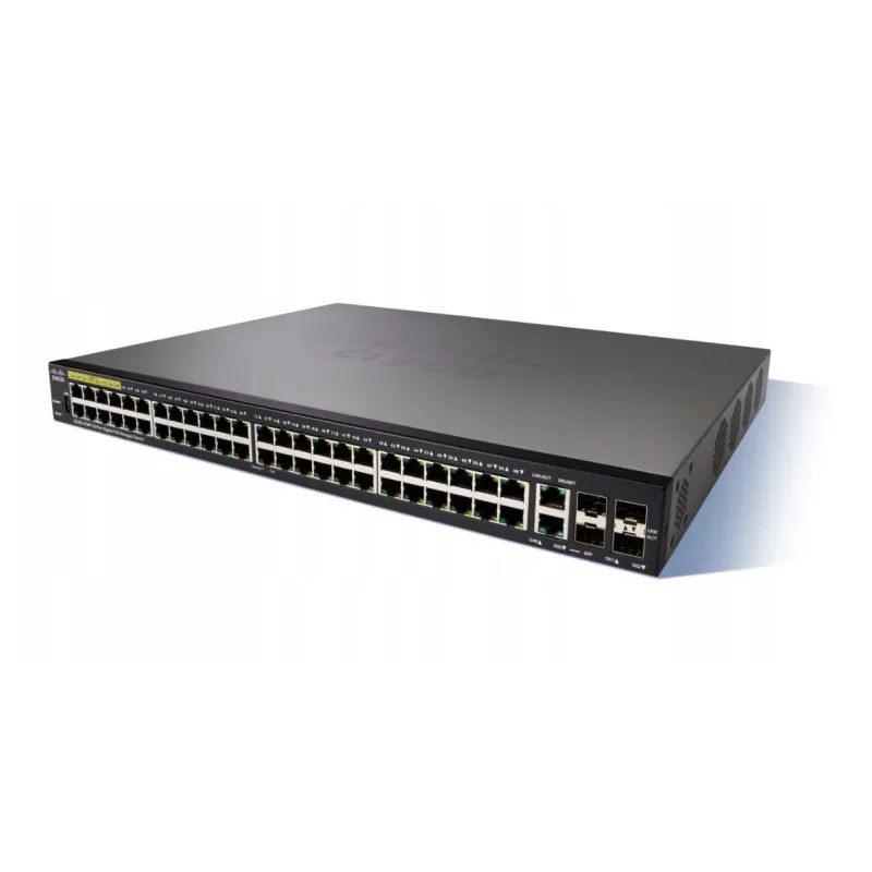Switch PoE Cisco SG350-52MP, 48x 1000Mb/s Max PoE, 740W, 2x Combo(RJ45/SFP) + 2x SFP, Gestito - Immagine 2