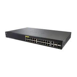 Cisco SG350-28P PoE Anahtarı, 24x 1000Mb/s PoE, 195W, 2x Combo(RJ45/SFP) + 2x SFP, Yönetilebilir - Görsel 3