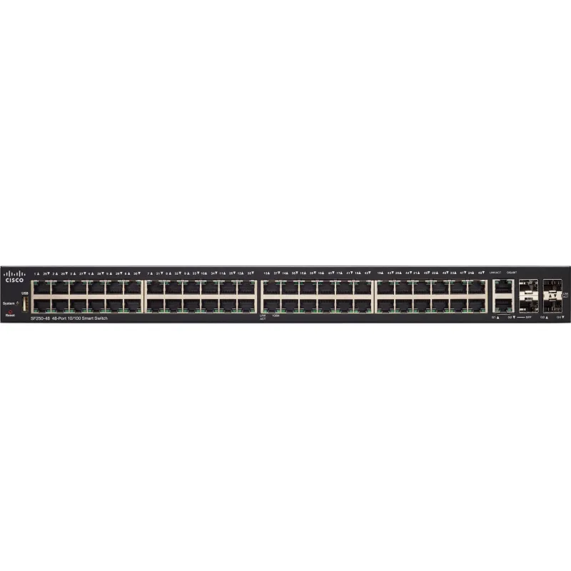 Switch Cisco SF250-48, 48x 100Mb/s, 2x 1Gb/s Combo (RJ45/SFP), Gestito - Immagine 2