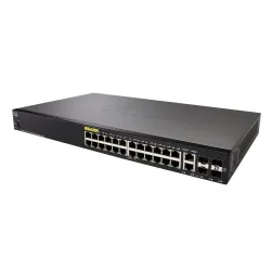 Коммутатор Cisco SF350-24P, 24x 100Mb/s PoE, 185W, 2x Combo (RJ45/SFP) + 2x SFP, Упорядоченный - Изображение 2
