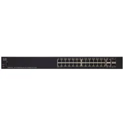 Cisco SG250X-24P PoE Anahtarı, 24x 1000Mb/s PoE/PoE+, 195W, 2x 10Gb/s, 2x SFP+, Yönetilebilir - Görsel 2