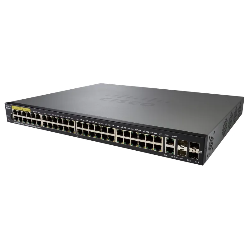 Cisco SF350-48MP | Switch | 48x 100Mb/s Max PoE, 740W, 2x Combo(RJ45/SFP) + 2x SFP, Zarządzalny - Zdjęcie 2