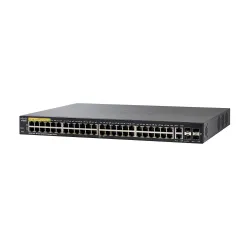Switch Cisco SF350-48P, 48x 100Mb/s PoE, 382W, 2x...