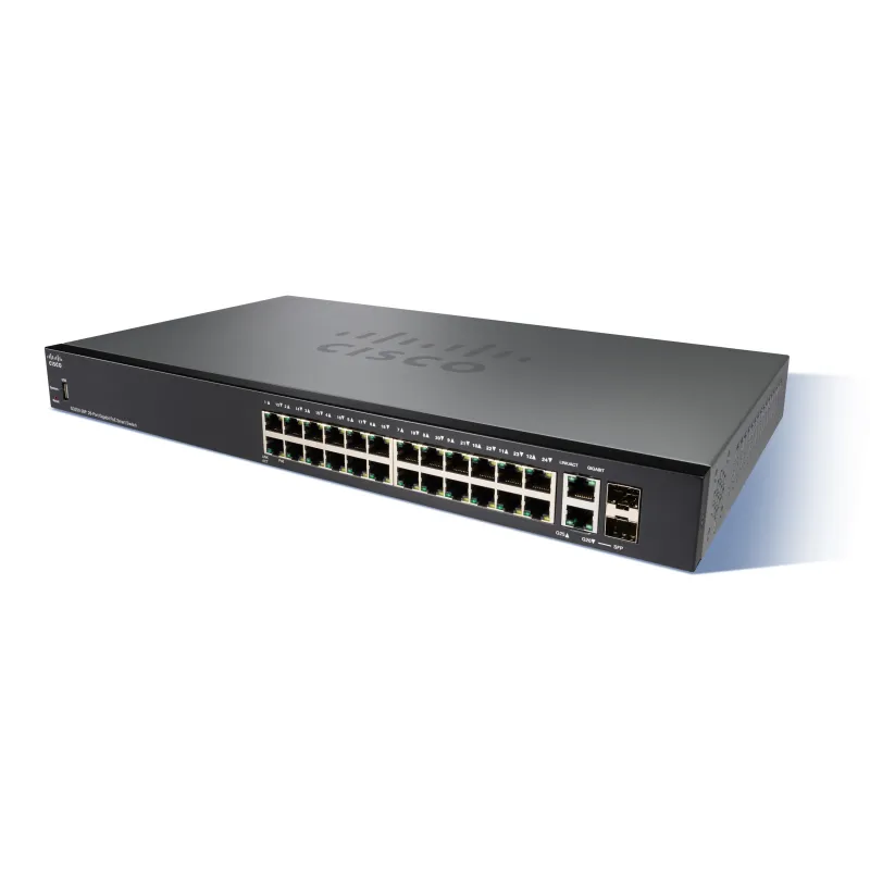 Cisco SG250-26P PoE Anahtarı, 24x 1000Mb/s PoE/PoE+, 2x 1Gb/s Combo, 195W PoE, Yönetilen - Görsel 2