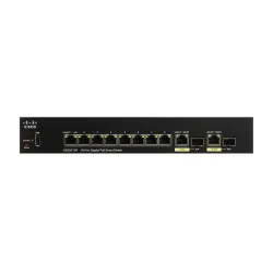 Switch PoE Cisco SG250-10P, 8x 1000Mb/s PoE/PoE+, 2x 1Gb/s Combo, Potenza 62W, PoE In, Gestito - Immagine 3