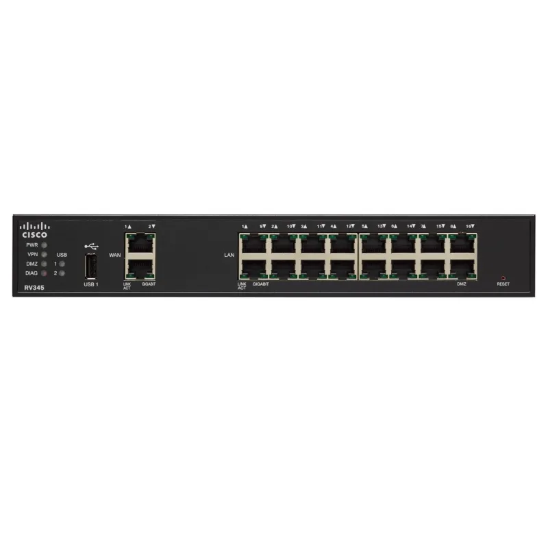 Router Cisco RV345, 16x RJ45 1000Mb/s, 2x WAN, 2x USB, VPN - Immagine 2