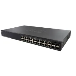 Switch PoE Cisco SG550X-24P, 24x Gigabit RJ45 PoE, 2x Combo 10G (RJ45/SFP+), 2x SFP+, 195W PoE, Empilhável - Imagem 2