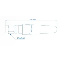 Teltonika 003R-00281 | Antena LTE | 5dBi, SMA-Male - Zdjęcie 2