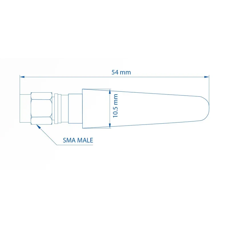 Teltonika 003R-00281 | Antena LTE | 5dBi, SMA-Male - Zdjęcie 2