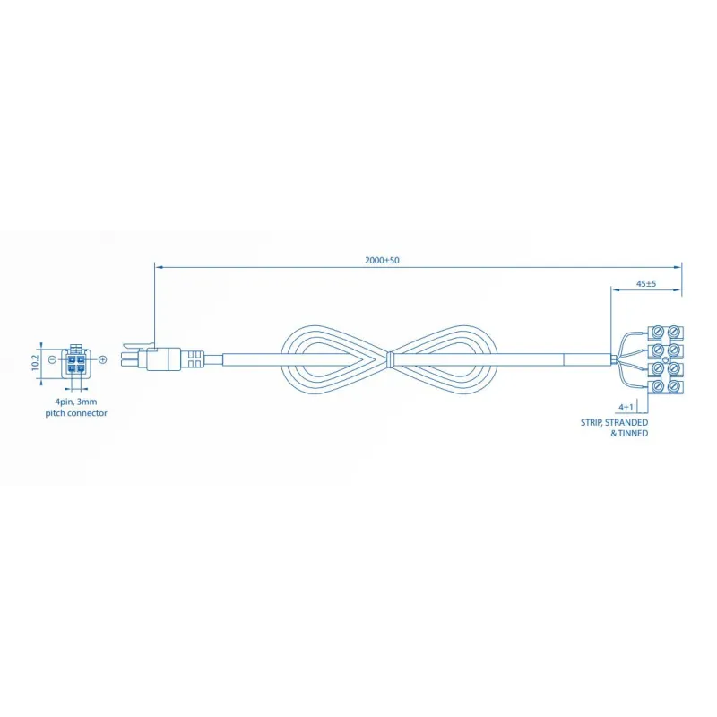 Teltonika Power Cable with 4-Way Screw Terminal, PR2FK20M - Image 3