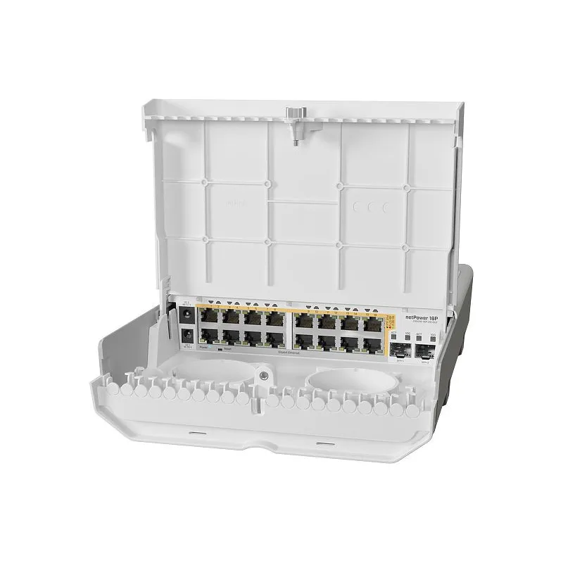 MikroTik CRS318-16P-2S+OUT switch, NetPower 16P, 16x RJ45 1000Mb/s PoE, 2x SFP+ - Görsel 2